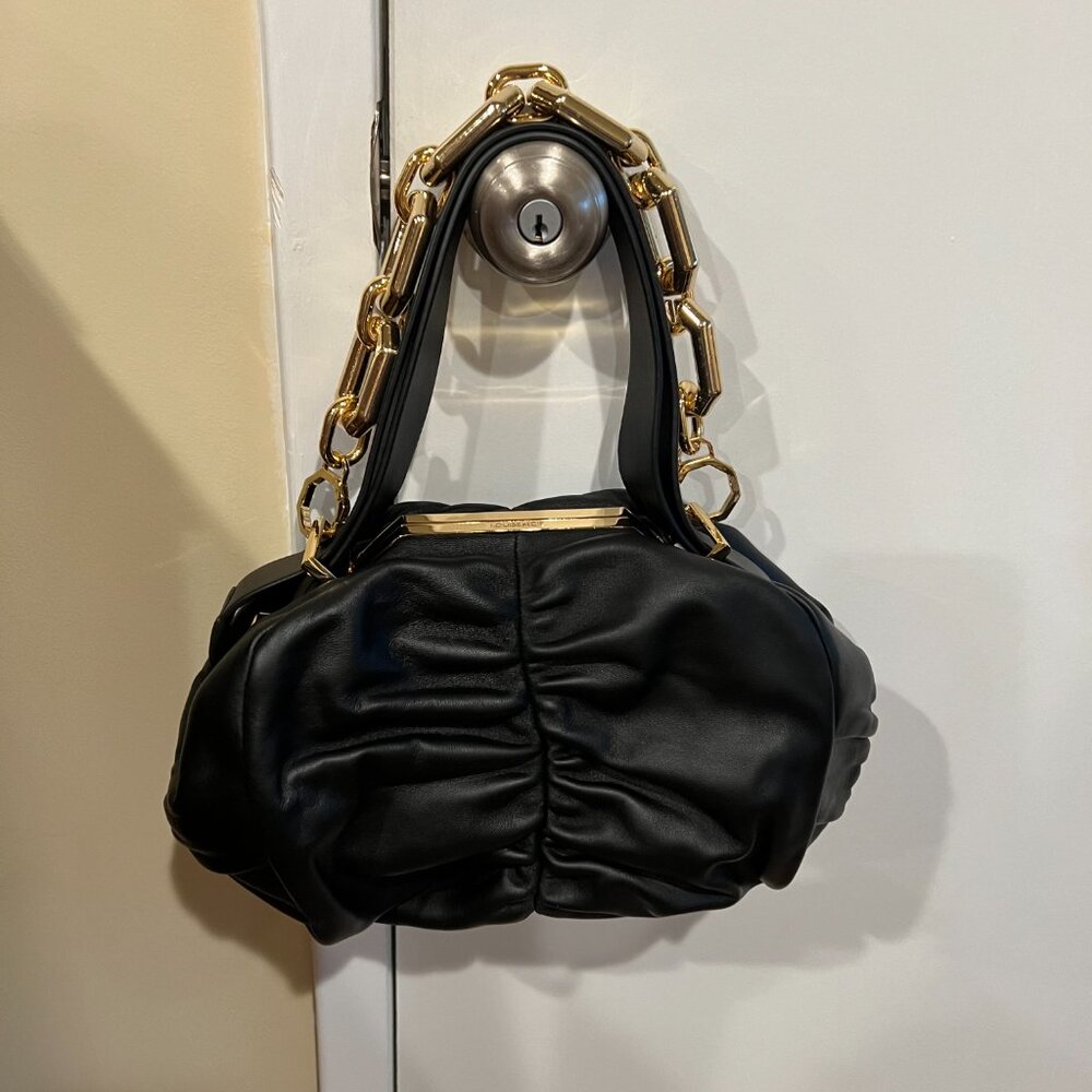 Small Ruched Leather Handbag